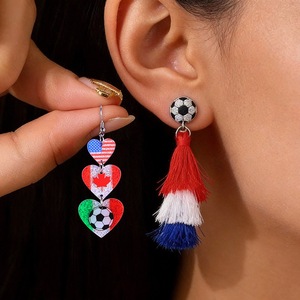 Juego <span class=keywords><strong>de</strong></span> 2 Pendientes Decorativos con Diseño <span class=keywords><strong>de</strong></span> Bandera Nacional para Fanáticos del Fútbol <span class=keywords><strong>de</strong></span> la Copa <span class=keywords><strong>Mundial</strong></span> - Product Image 6