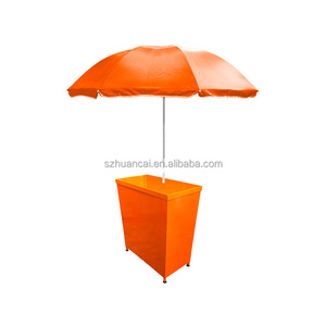 <span class=keywords><strong>Table</strong></span> de promotion portable en aluminium avec support de présentation en PP et parasol – Vente directe usine - Product Image 2