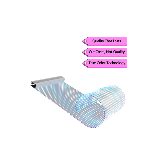 High Transparency Led Transparent Film Display Screen Full Color Flexible Display Screen for Shopping Mall windows Indoor