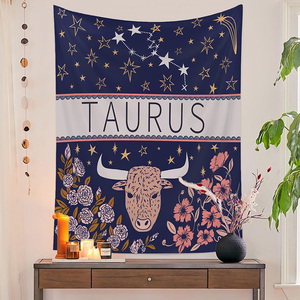 Astrologie 12 Constellations Signe du Zodiaque Tapisserie Tissu Doux <span class=keywords><strong>Tenture</strong></span> <span class=keywords><strong>Murale</strong></span> pour Chambre - Product Image 4