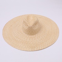 Chapeau mexicain vintage en paille de blé tressée à la main, sombrero à large bord unisexe, idéal pour la scène, les défilés et la protection solaire
