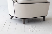 Japandi Nordic Wabi Sabi Tissu en bois de chêne blanc Canapé simple Ensemble de chaises pour hôtels Salle à manger Appartements Salons Halls Villas