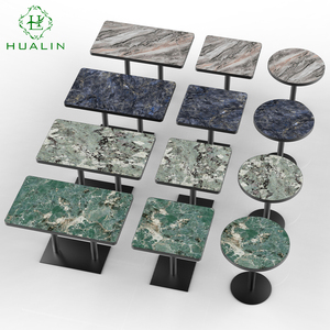 Hualin phong cách hiện đại chủ đề nhà hàng đá cẩm thạch bàn ăn nhà hàng đồ nội thất tùy chỉnh thiết kế nhà hàng - Product Image 1