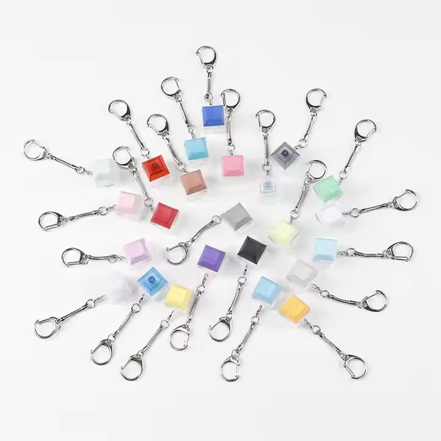 2026 Mechanical Keyboard Tactile Keycap Switch Tester Keyboard Fidget Toys Adults Clicker Keychain
