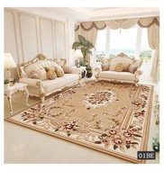 Tapis en laine jacquard floral faits main, à boucles, écologiques, antidérapants, imperméables, adaptés aux animaux domestiques, tuftés à la main