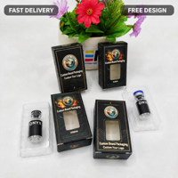 Boîte cadeau en papier écologique personnalisée et recyclable pour flacons de 3 ml et 10 ml, avec plateau intérieur en plastique inclus, gaufrage pailleté