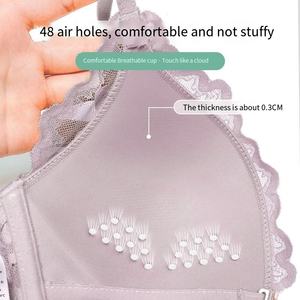 Sexy Backless Bra Thin Sponge Triangular Cup Front Fastenings for Bras Woman Bra - Product Image 2