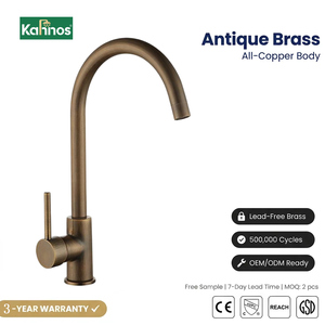 Villa Luxury Antique Brass Basin Faucet Single Hole Hot Cold Water Mixer <b>Deck</b> Mounted Classic Vintage Retro Bathroom Tap - Product Image 1