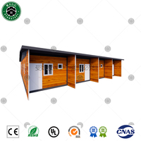 Casas Contenedor Prefabricadas de Acero con Acabado de Madera, Unidades Desmontables para Oficinas, Escuelas, Dormitorios, Diseño de Casa de Campo