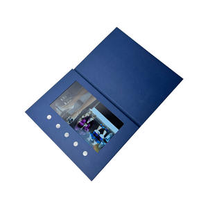 Pantalla LCD de lujo de 5, 7 y 10 pulgadas, pantalla de vídeo, estilo cruzado, tarjeta de regalo de negocios, impresión, interruptor de reproducción automática, papel de calidad hecho en la parte posterior - Product Image 5