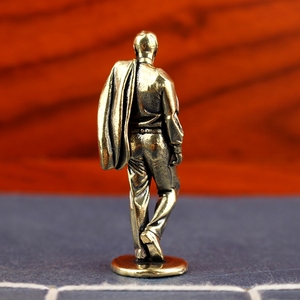 Patung Figur Pria Berbahan Kuningan, Kerajinan Seni Logam, Ornamen Gaya Klasik untuk Dekorasi Rumah, Hadiah - Product Image 4