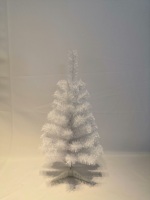 Sapin de Noël artificiel en PVC blanc et vert, mini sapin de Noël avec support, décoration de Noël, vente en gros, décoration intérieure