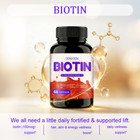 Capsules de biotine OEM 150 mcg, favorisent la santé des cheveux, de la peau et des ongles, le métabolisme énergétique, 60 unités, vitamine B7, complément alimentaire pour adultes, hommes et femmes, 2