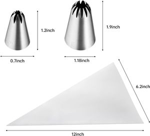 Lot de 29 douilles à pâtisserie de formes variées en acier inoxydable 304 sans soudure pour glaçage - Product Image 5
