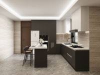 Mobili da Cucina su Misura con Finitura Laccata, Ante in Legno Massello e Isola con Spazio di Archiviazione, Dimensioni Personalizzate e Layout su Ordinazione