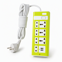 Multiprise industrielle ABS haute puissance à 7 prises avec interrupteurs multiples et connecteur USB-C, exportée de l'usine du Vietnam, du Laos et de la Thaïlande