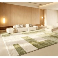 MAMTI Modern Luxury Large Living Room Area Rug Faux Cashmere Carpet Line Pattern Flat Weave Floor Carpet and Rug for Bedroom