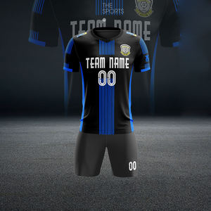Самые популярные модели, мужские футбольные командные костюмы, костюмы с глубоким сублимацией, футбольные майки, комплекты спортивной одежды для профессиональных спортсменов - Product Image 1