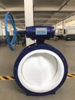 Vanne papillon entièrement revêtue de PTFE résistante à la corrosion PN10-PN16 pour acides et alcalis forts