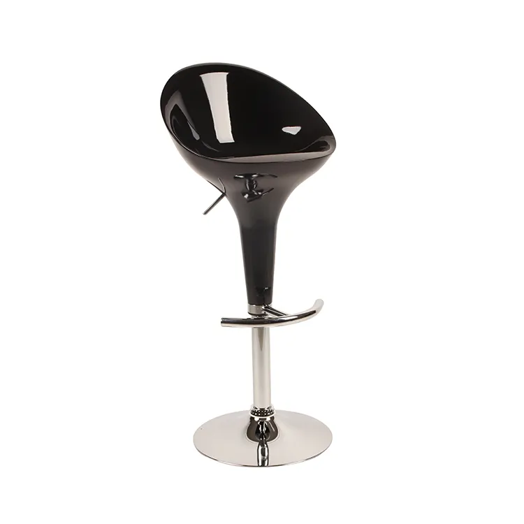 Proveedor de China, silla de barra de Metal de 360 grados, taburete de barra de ABS negro moderno