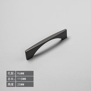 Poignée de tirage moderne et minimaliste en alliage de zinc pour hôtels, écoles, hôpitaux, placards, armoires, commodes, cuisines, chambres et salles de bain - Product Image 1