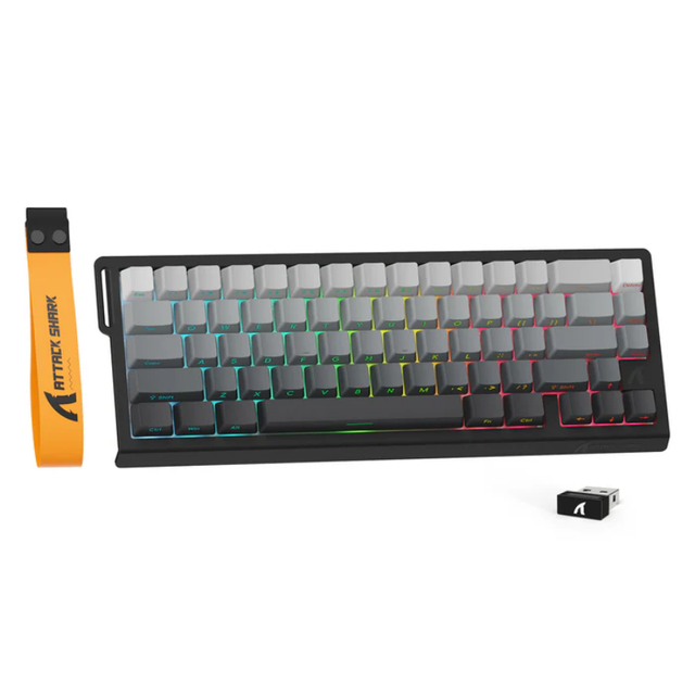 Attack Shark X68 PRO HE Mechanical Gaming Keyboard Hall Effect Magnetic Switch 8K Polling Rate RGB Backlit 3-Mode Wireless