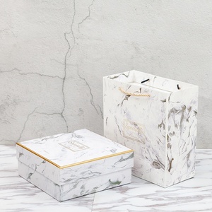 Custom Mignolo Marble <span class=keywords><strong>Texture</strong></span> di Cartone di Imballaggio Contenitore di Regalo - Product Image 2