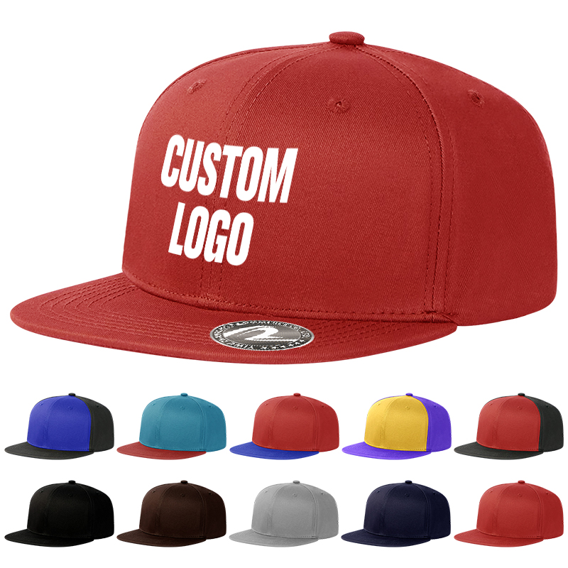 Custom Logo Embroidery Flat Bill Brim 