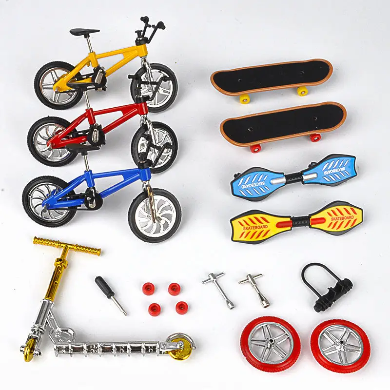 Creatieve Vinger Speelgoed Fiets Scooter Vitaliteit Board Mini Legering Fiets Diecast Model Toy