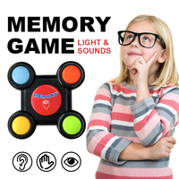 Jeu de mémoire électronique portable 4 boutons colorés avec lumières et sons pour enfants