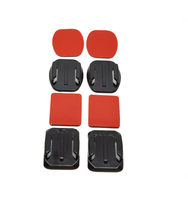 Accessoires de caméra d'action pour casque, vélo, planche et voiture en matériau PC avec supports adhésifs plats et incurvés pour GoPro Hero 14 Insta360 DJI 6