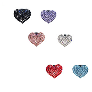 Heart-Shaped Fashionable Clay Rhinestone Car Air Vent Diffuser - Product Image 5