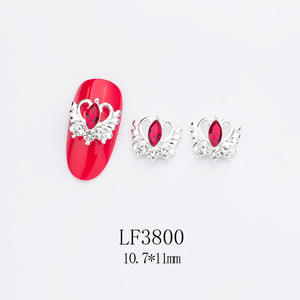 Bijoux en alliage Xuanjia, autocollant 3D en forme de cœur japonais, nouveau style DIY pour les ongles - Product Image 6