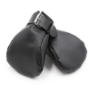 Gants de bondage BDSM en PU noir, taille ajustable, jouet érotique SM pour adultes, pattes de chien extrêmes pour couples - Product Image 3