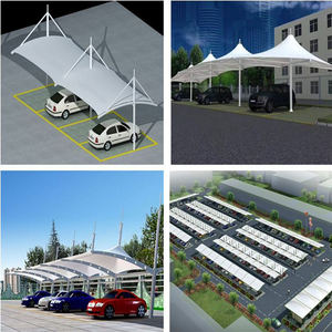 Estructura de Techo de Membrana Tensada para Exteriores con Marco de Acero y Techo Alto, de PVC y PVDF, para Arquitectura de Toldos y Marquesinas de Aeropuertos - Product Image 3