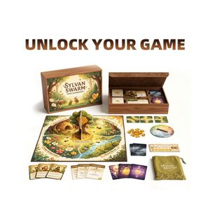Jeu de cartes personnalisé avec pelliculage velours, certifié FSC, estampage à chaud doré pour édition Kickstarter de luxe, boîte à bandoulière - Product Image 2