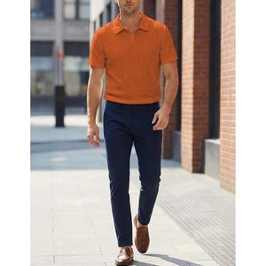 Camisa Polo para Hombre FOXA, Tejido Texturizado, Manga Corta, Transpirable, Informal, para Golf, Verano - Product Image 4