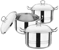 Set Peralatan Masak Berat Kapasitas Besar 22CM-40CM Stainless Steel 3PCS Set Panci Masak