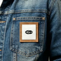 Étiquettes personnalisées en papier kraft double face, écologiques, sérigraphiées pour jeans, vestes, étiquettes à coudre pour vêtements, vente en gros OEM