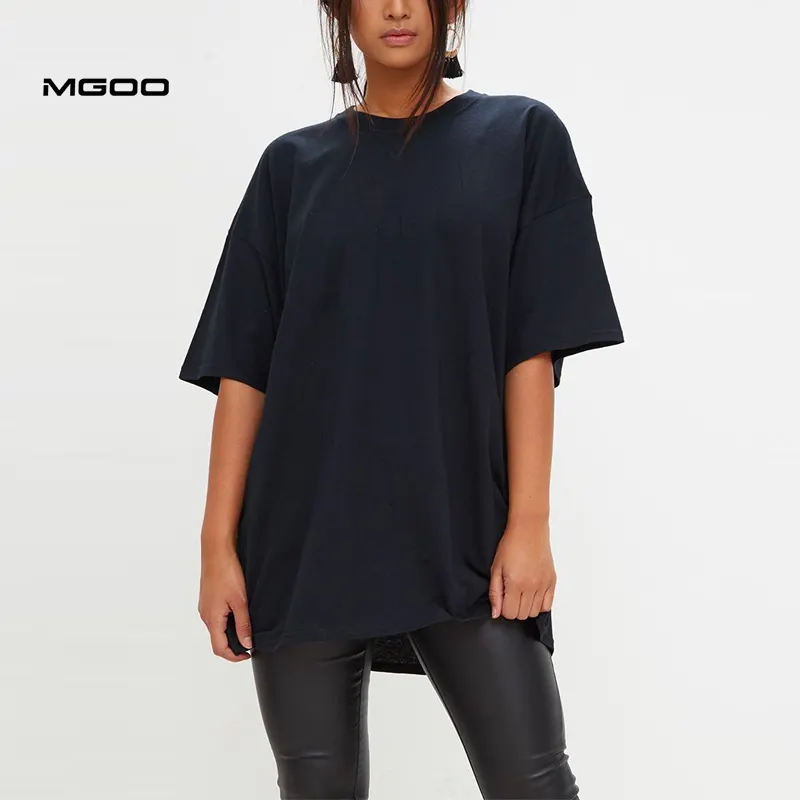 MGOO siyah erkek arkadaşı uyku T Shirt kadın boş Vintage boy gömlek özelleştirilmiş ağır pamuklu uyku üst