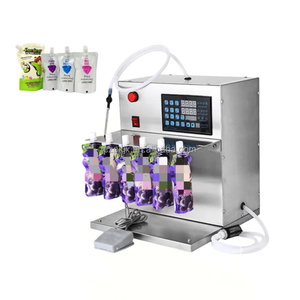 <span class=keywords><strong>Prix</strong></span> usine automatique 6 buses Stand up Pouch Apple Orange Jus Machines de remplissage Café Chili Sauce tomate Machine d'emballage - Product Image 5