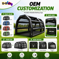Cage de jeu de baseball gonflable portable, jeu sportif interactif pour location de fête, équipement de divertissement extérieur