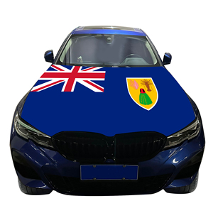 2026 Islas Turcas y Caicos cubierta de capó de coche bandera cubierta de motor de coche bandera al por mayor tela elástica personalizada venta directa de fábrica - Product Image 5