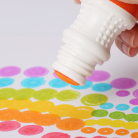 Marqueurs à points de peinture lavables, pointe en feutre 2 oz à base d'eau non toxique Bingo Dabber Pens pour dessin éducatif Art Coloring Markers