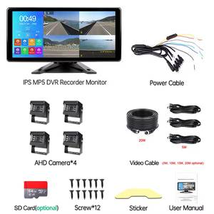 10.36 inch màn hình cảm ứng xe Stereo 4CH 1080P AHD DVR 360 độ đảo ngược máy ảnh Carplay xe tải di động đơn vị với hệ thống an toàn - Product Image 6