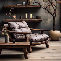 Chaise moderne de loisirs pour hôtel au design nordique Mobilier de salon Chaise canapé simple en tissu avec cadre en bois Chaise d'appoint