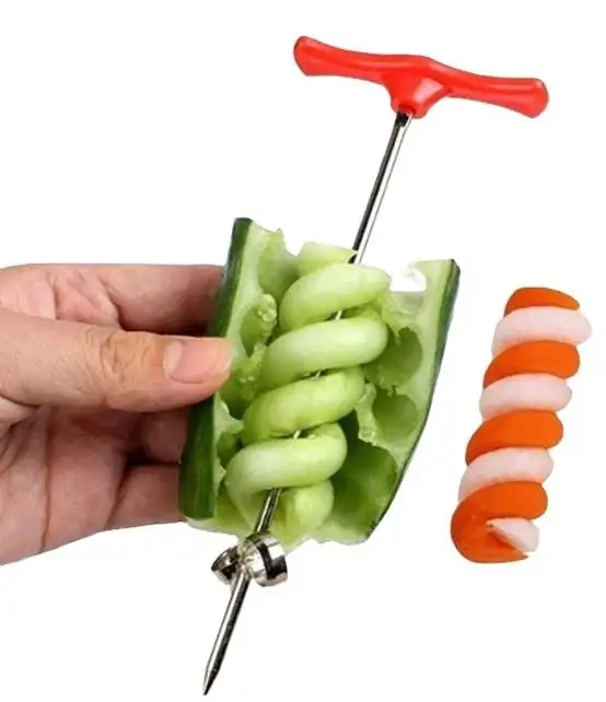 Frutas e vegetais do aço inoxidável Twist Shredder Squeezers Reamers Spiral Twist Knife