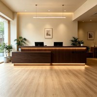 Comptoir d'accueil moderne et minimaliste sur mesure, bureau de réception commercial pour café, bar, bureau d'entreprise et restaurant de traiteur