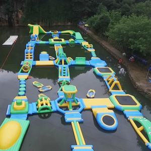 Le parc aquatique flottant géant de parc aquatique gonflable conçoit le PVC durable en fonction du client pour des jeux de l'eau de ressource de piscine de mer de lac - Product Image 4