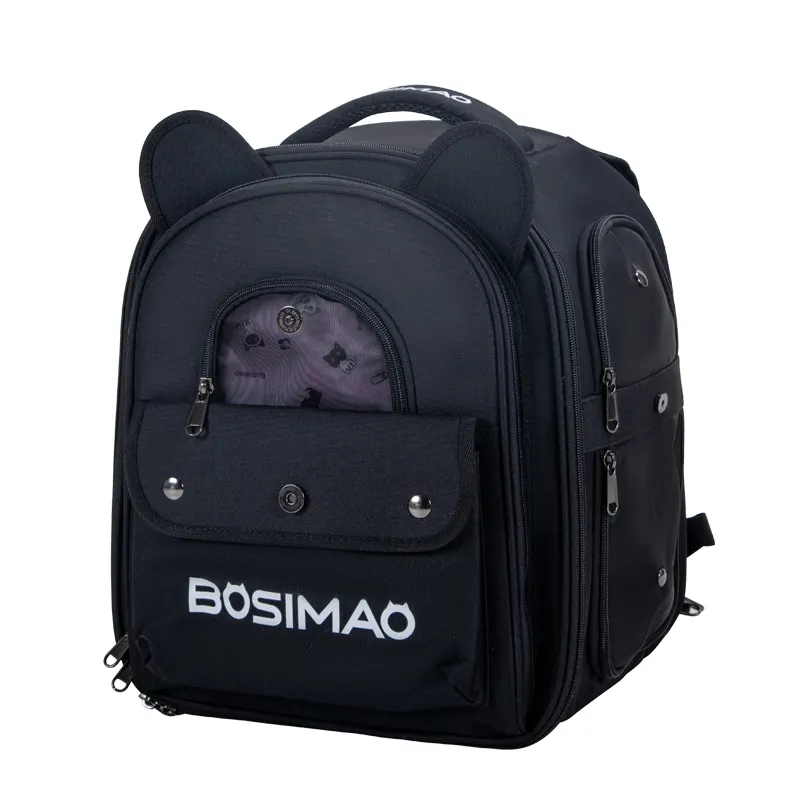 whoolsale Customized luxury pet backpack Breathable pet backpack carrier for cats and dogs